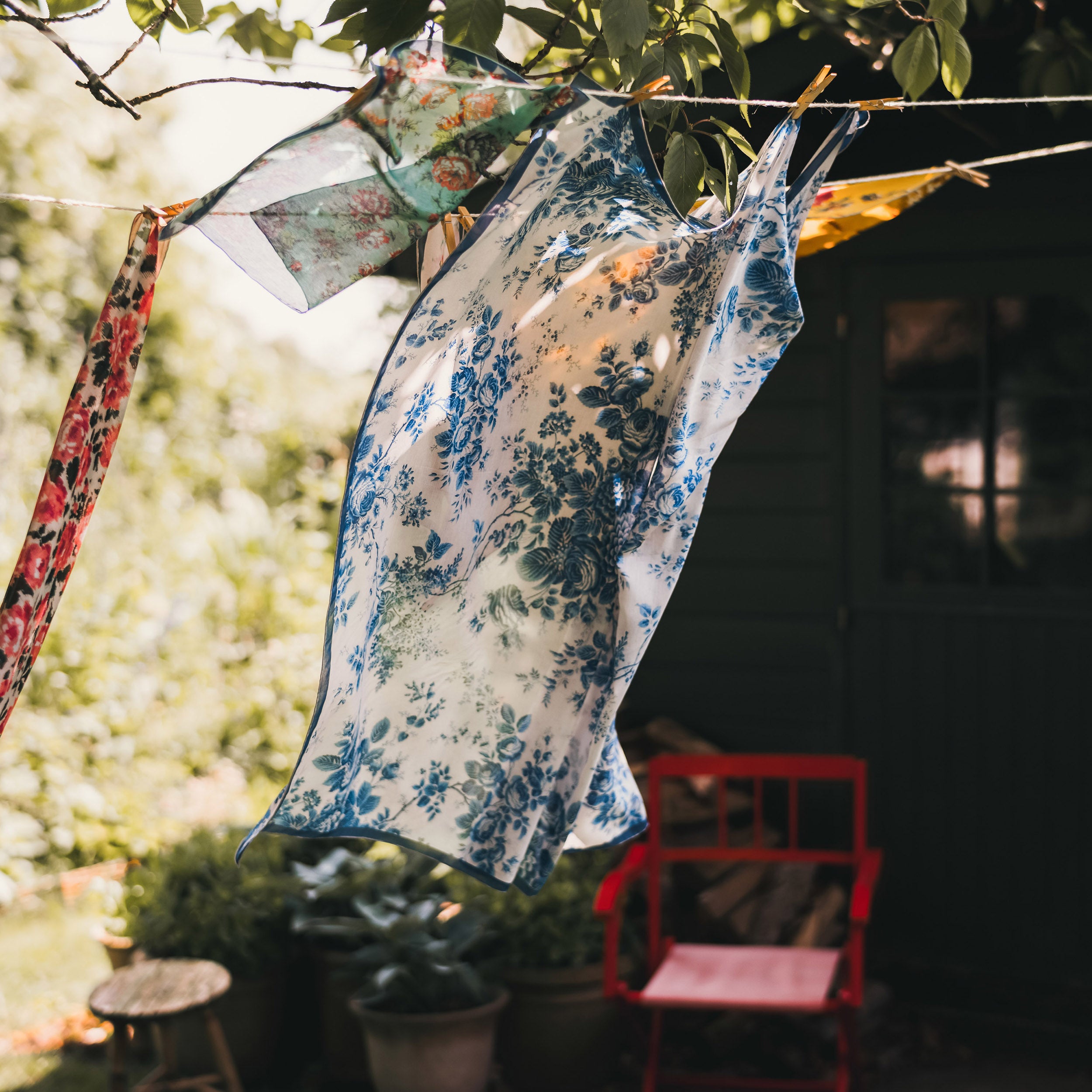 Tapis Noir Light Large Emilia Scarf Light Large (120x120cm) Blue