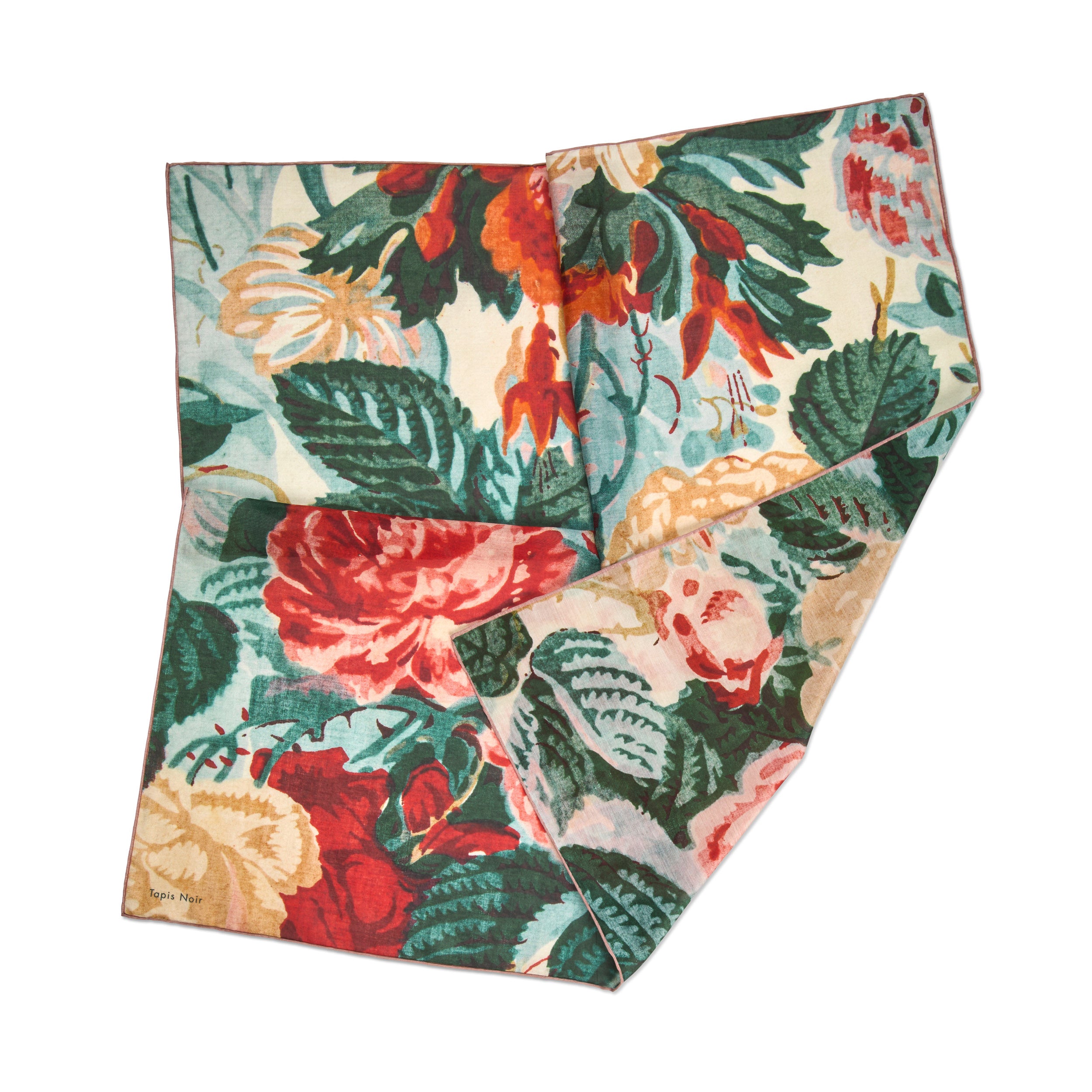 Tapis Noir Light Multicolor Flower Scarf Light Multicolor