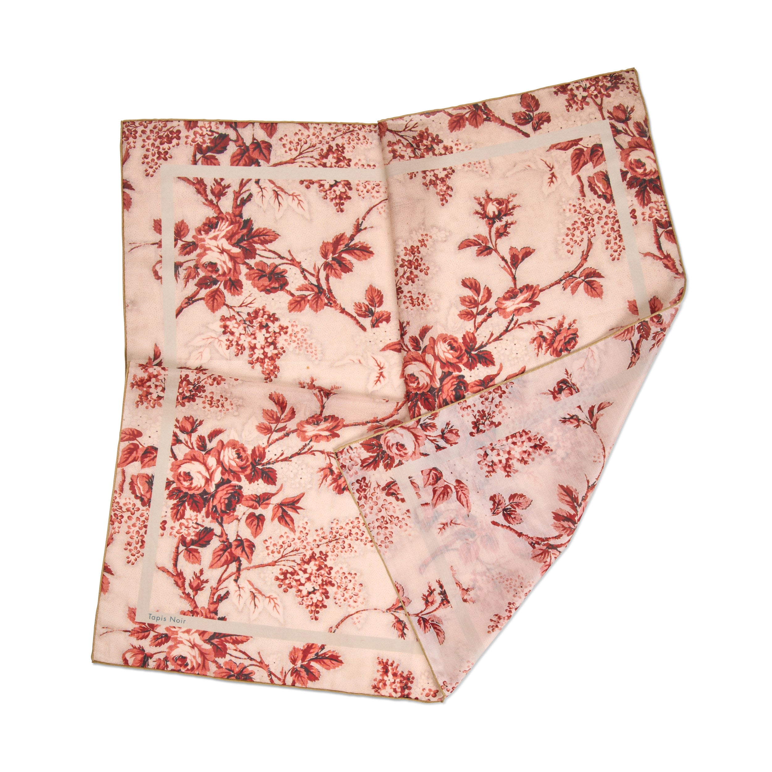 Tapis Noir Light Red Flower Toile Scarf Light Red