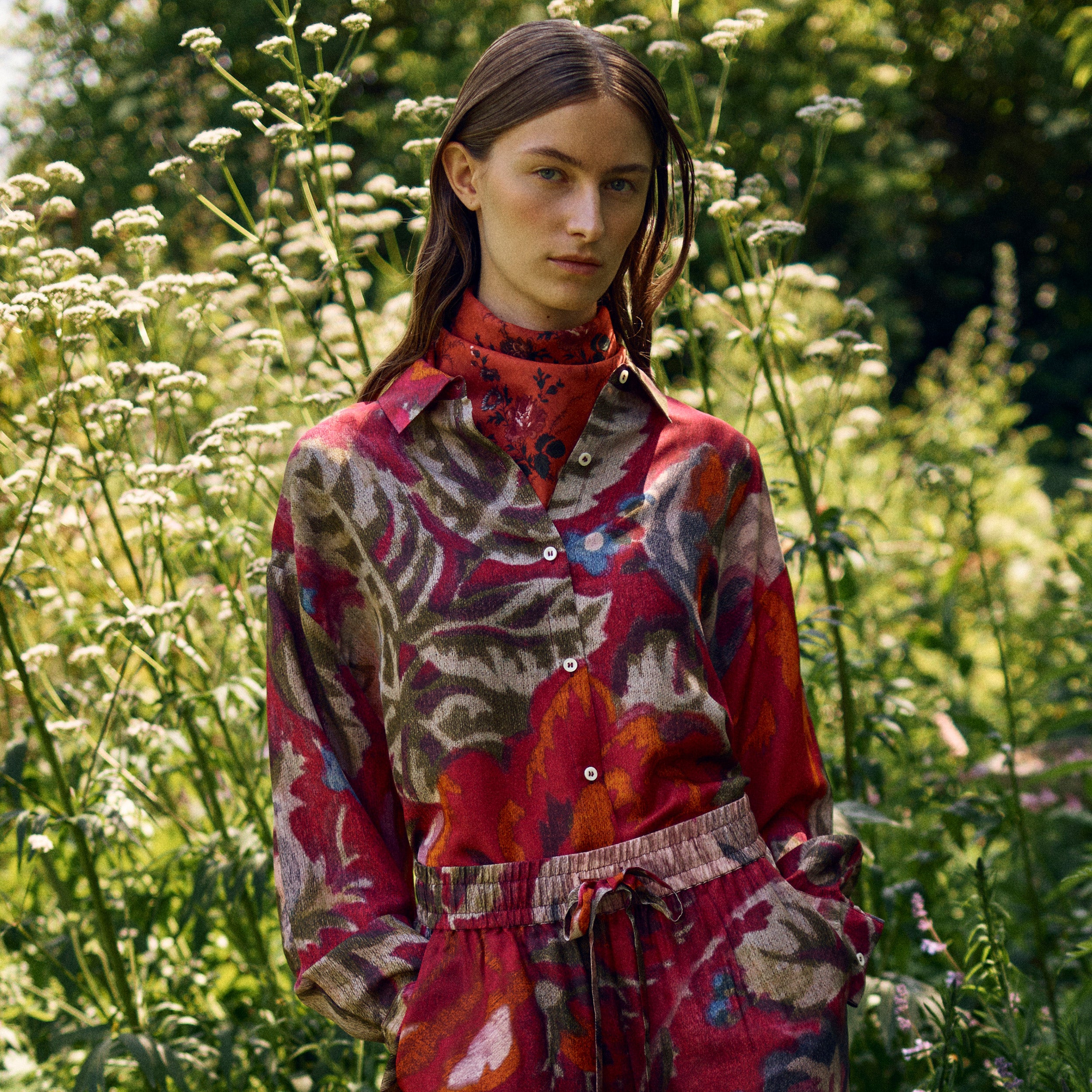 Tapis Noir Light Small Ellen Scarf Light Small (67x67cm) Red