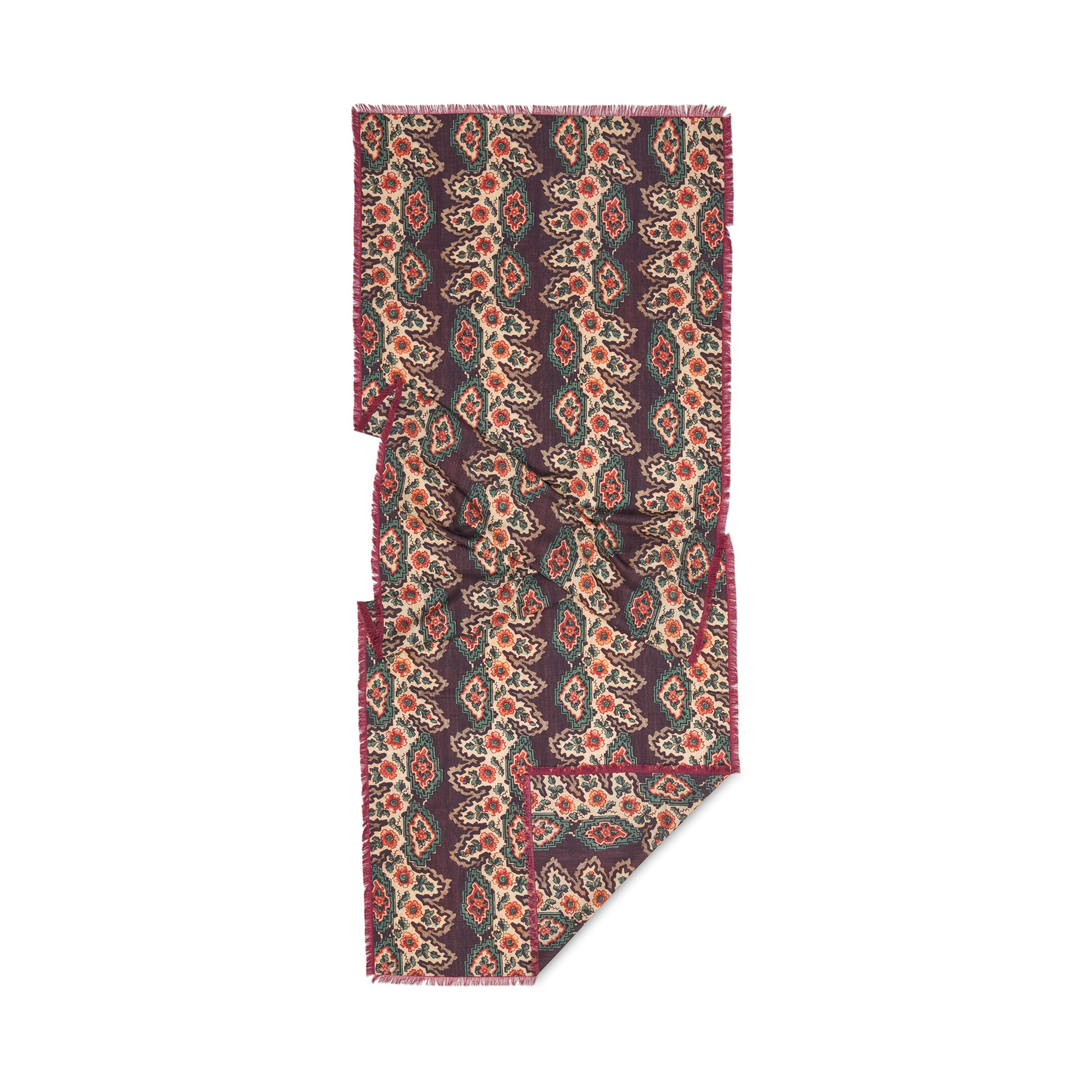 Tapis Noir Long Dara Scarf Long Brown