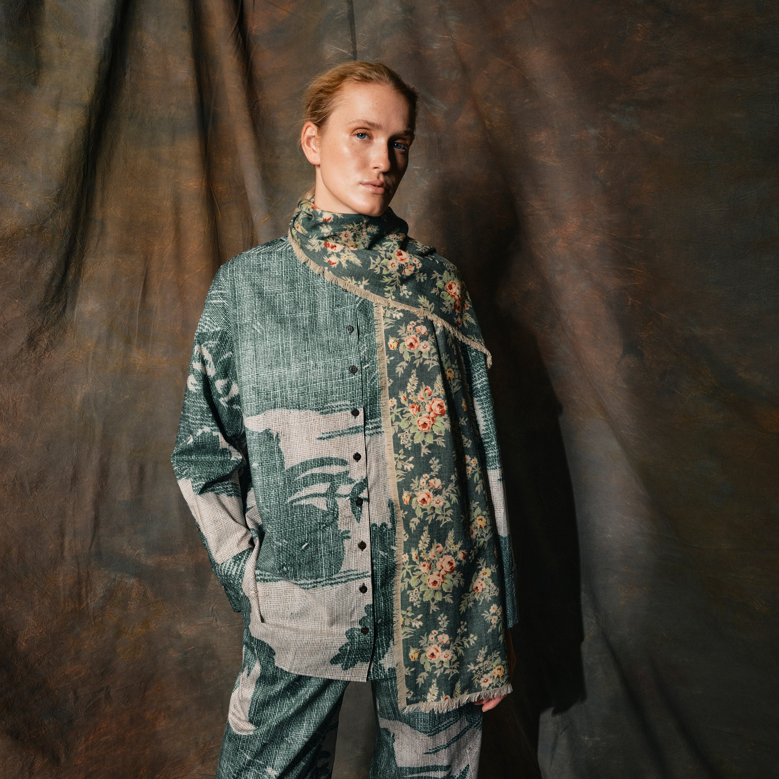 Tapis Noir Long Darcy Scarf Long Green
