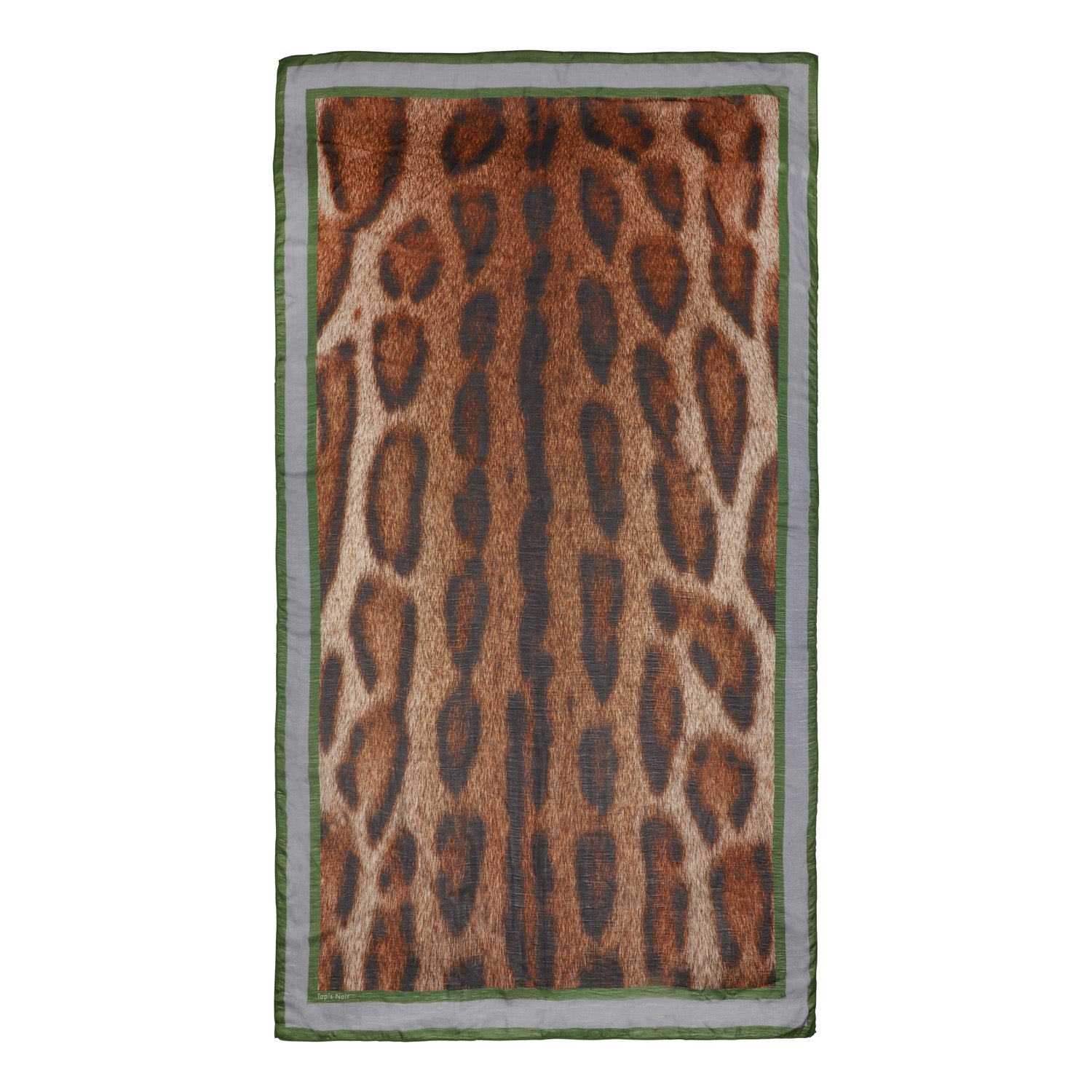 Tapis Noir Long Ozelot Scarf Long Animalprint