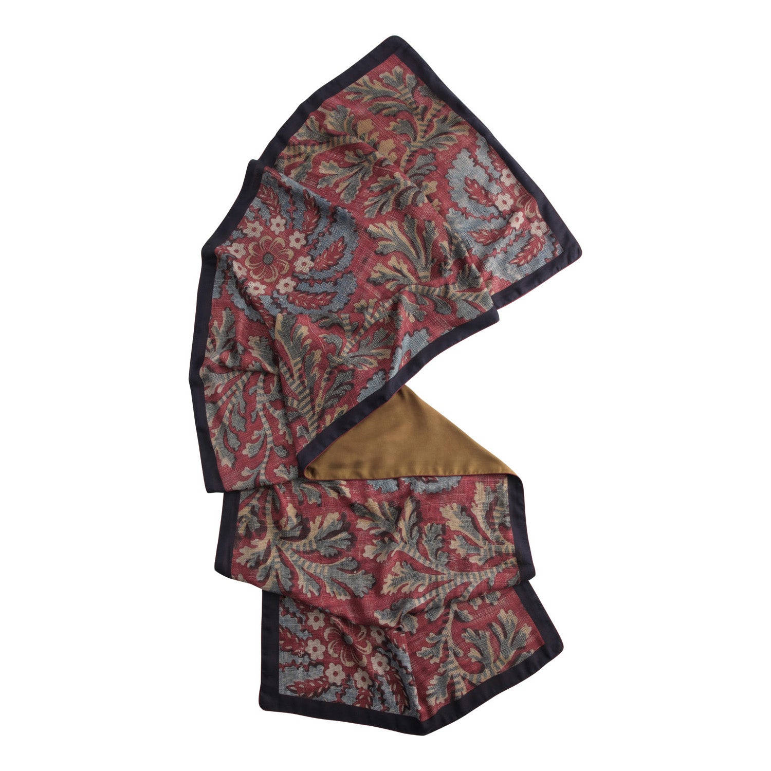 Tapis Noir Long Red Flower Scarf Long Floral