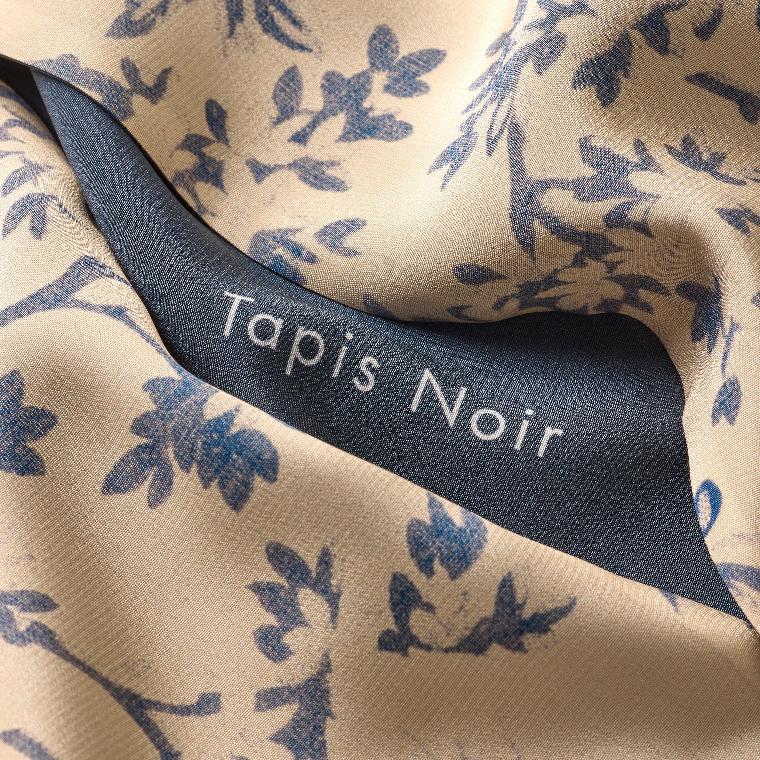 Tapis Noir Slim Blue Toile Scarf Slim Blue