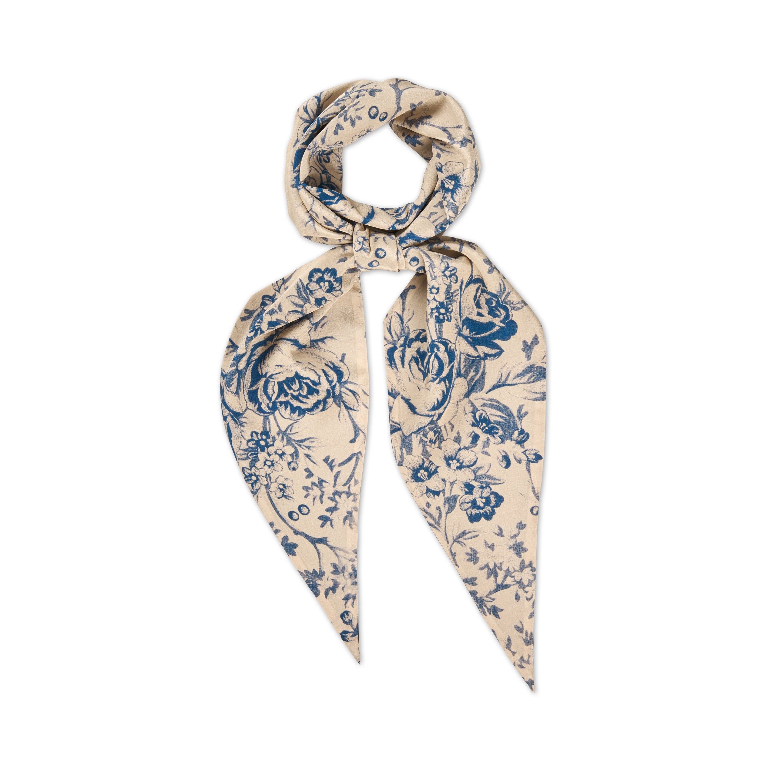 Tapis Noir Slim Blue Toile Scarf Slim Blue