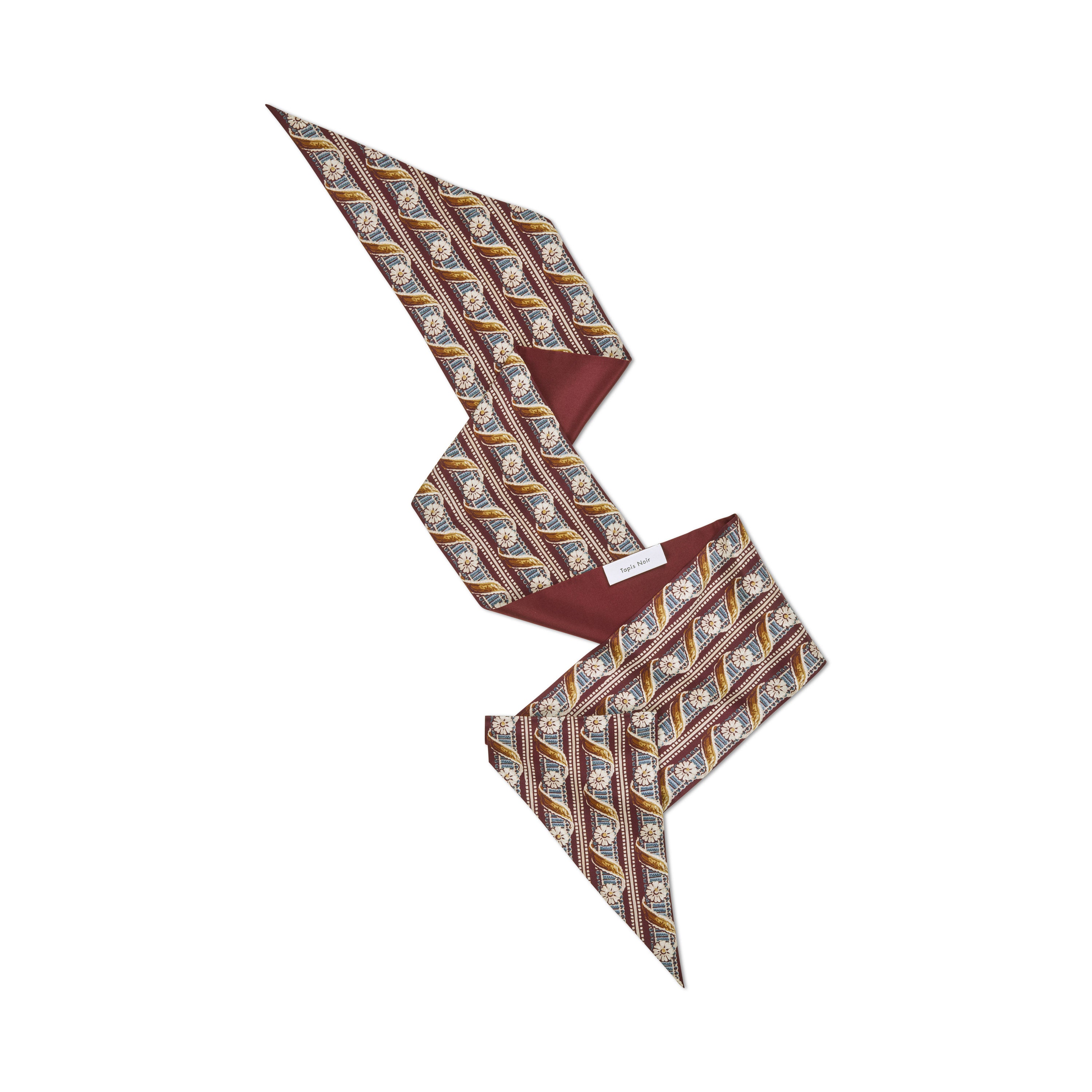 Tapis Noir Slim Gabby Scarf Slim Bordeaux