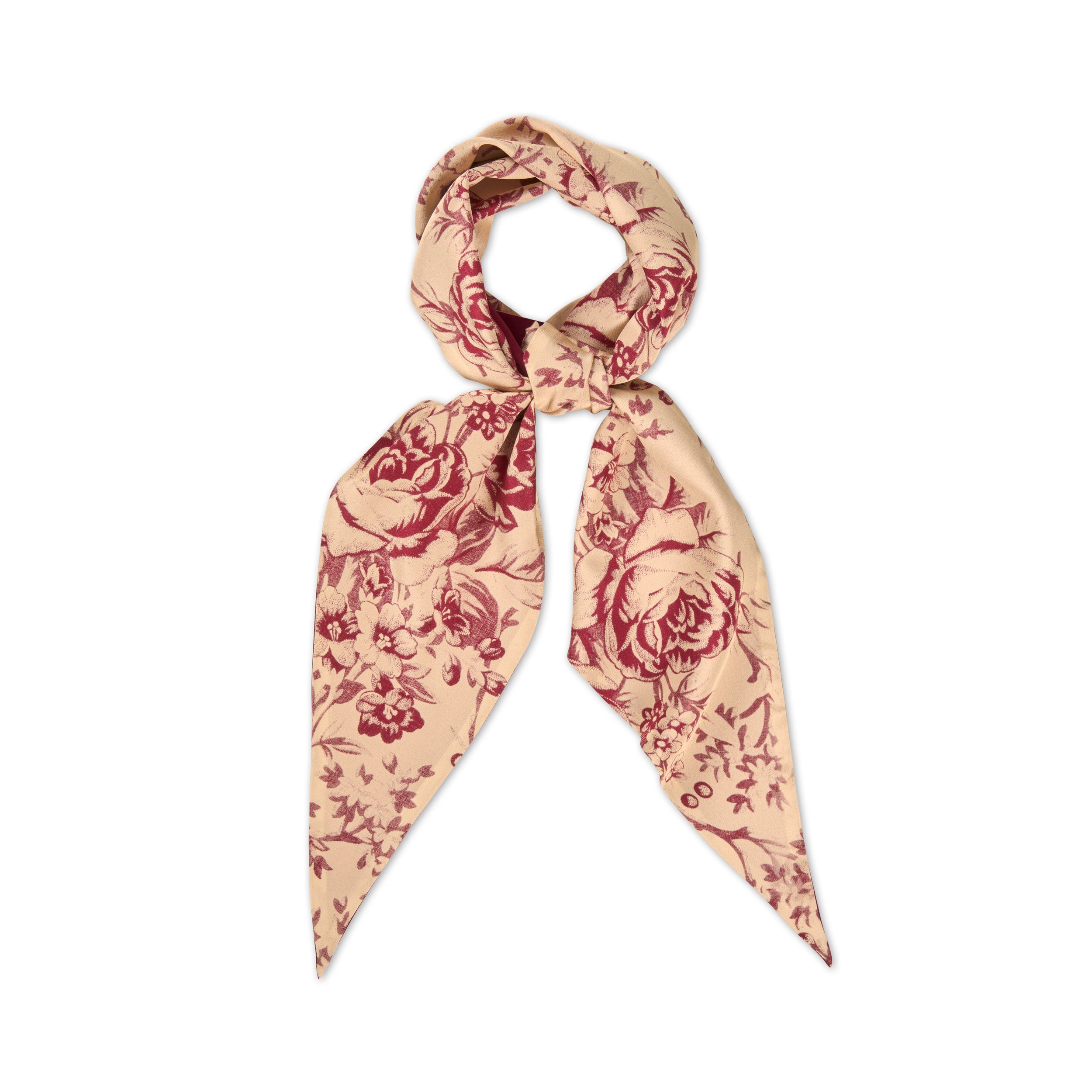 Tapis Noir Slim Pink Toile Scarf Slim Red