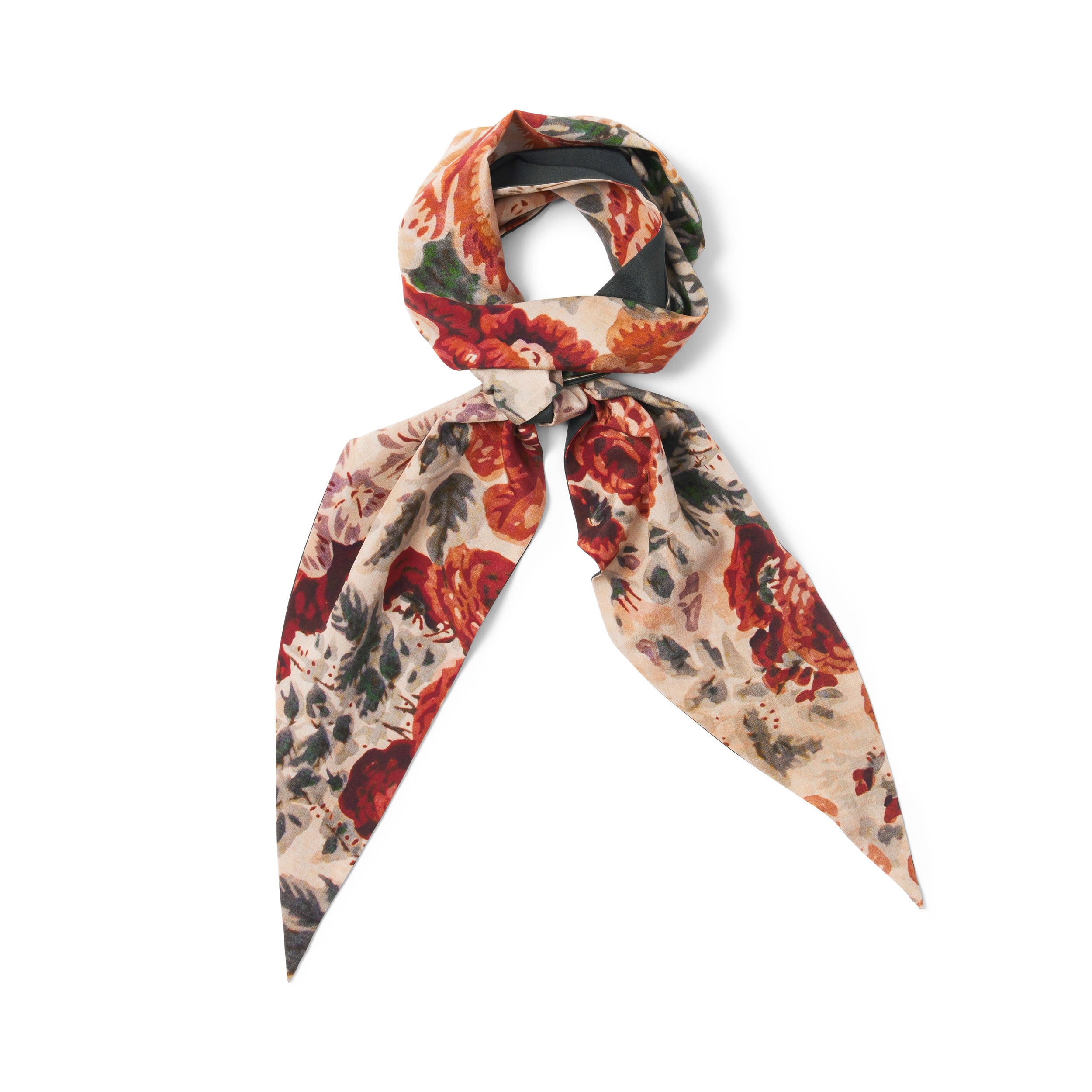 Tapis Noir Slim Warm Flower Scarf Slim Multicolor