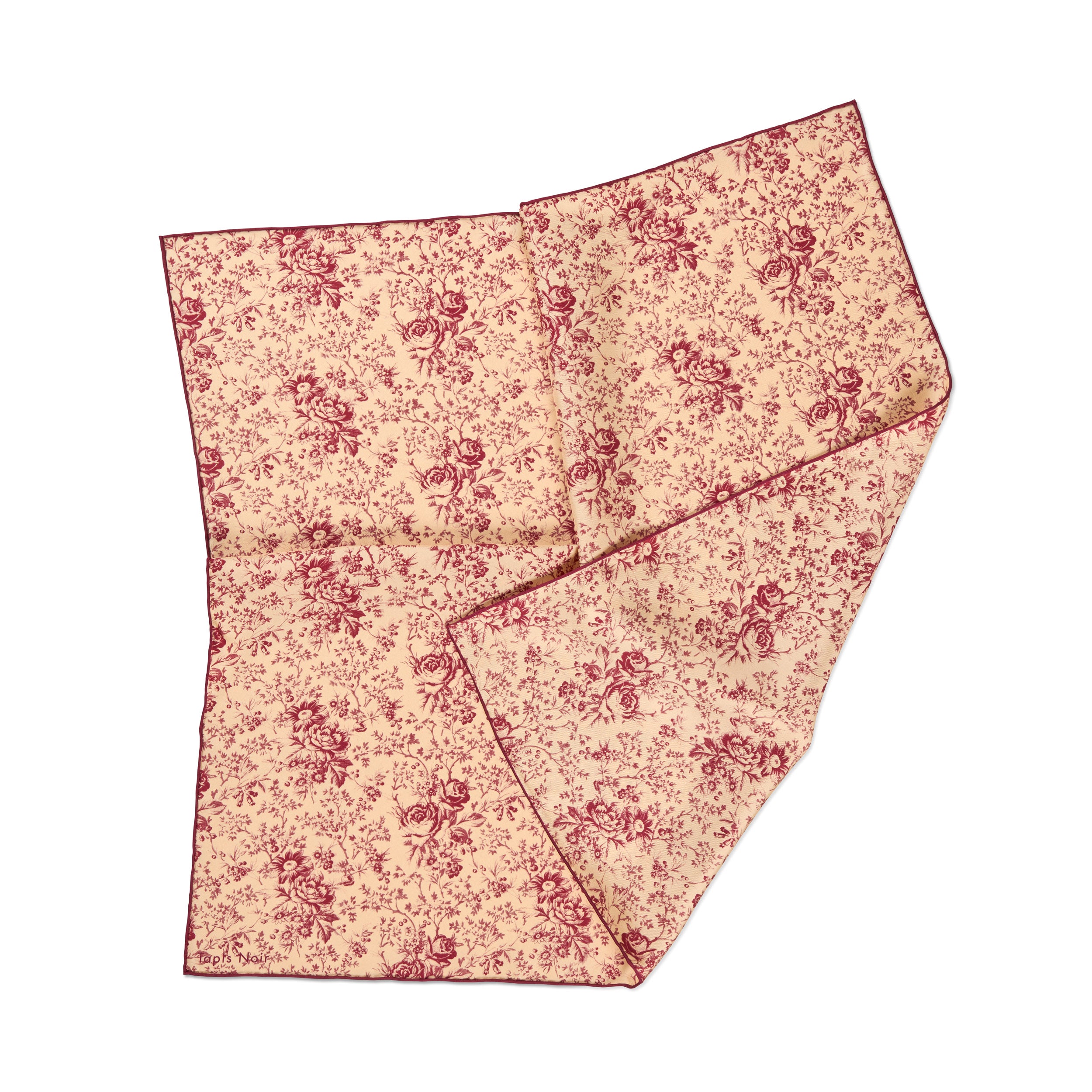 Tapis Noir Small Classical Pink Toile Scarf Small Classical Red