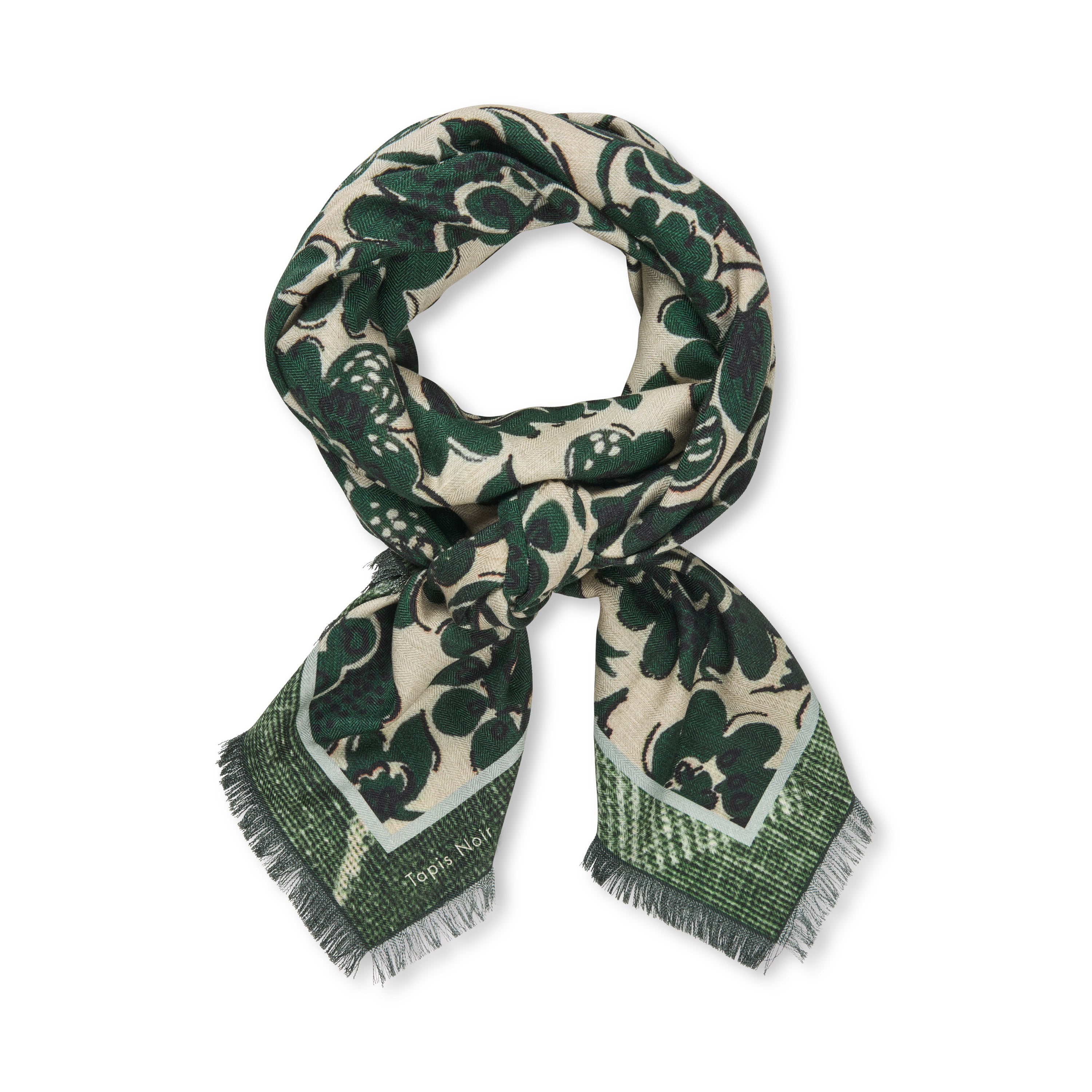Tapis Noir Wool Large Gianna Scarf Wool Large Green