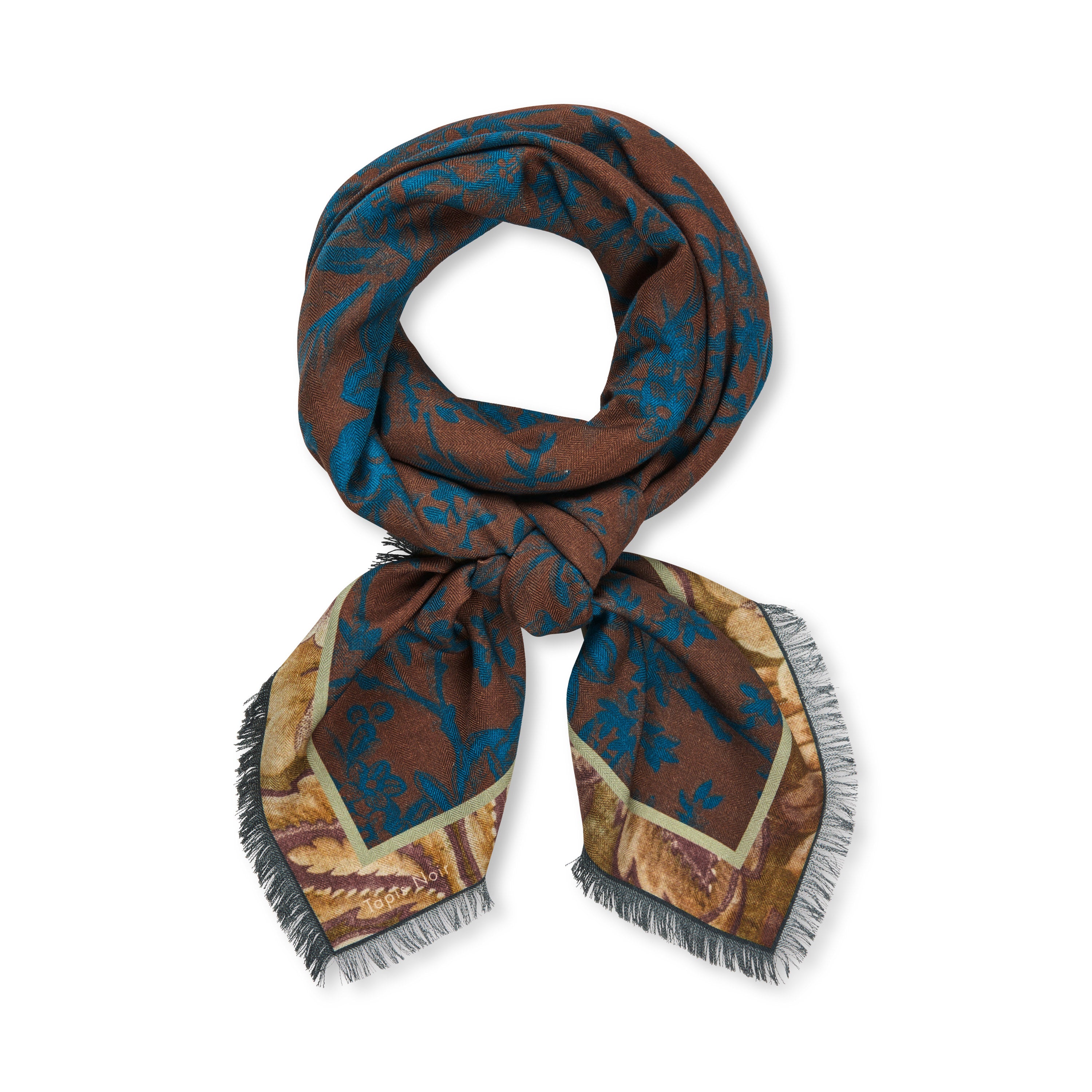 Tapis Noir Wool Large Gigi Scarf Wool Large Brown