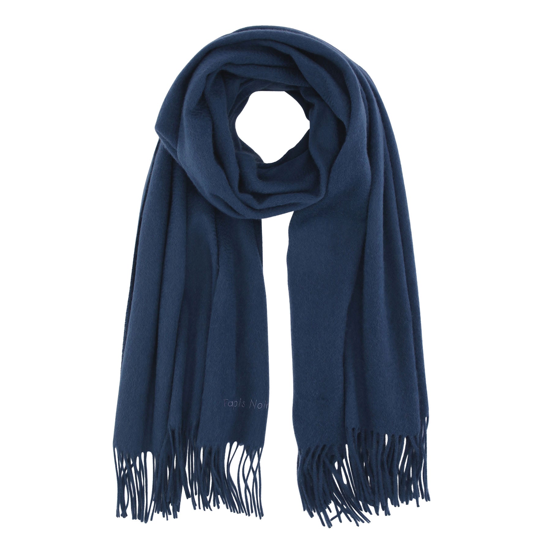 Tapis Noir Wool Scarf Wool Dark Blue