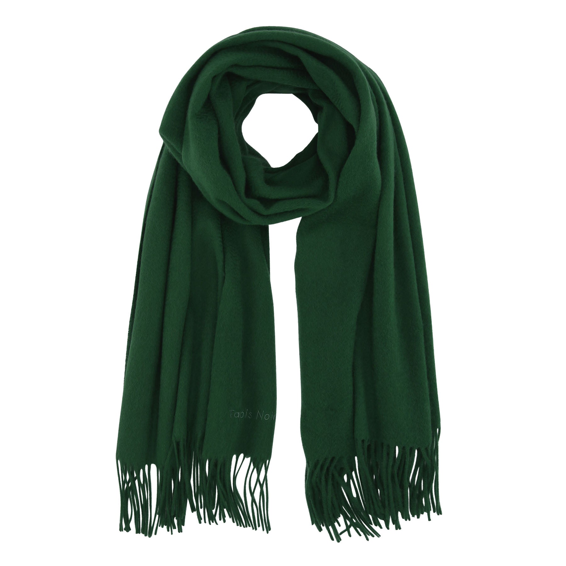 Tapis Noir Wool Scarf Wool Dark Green