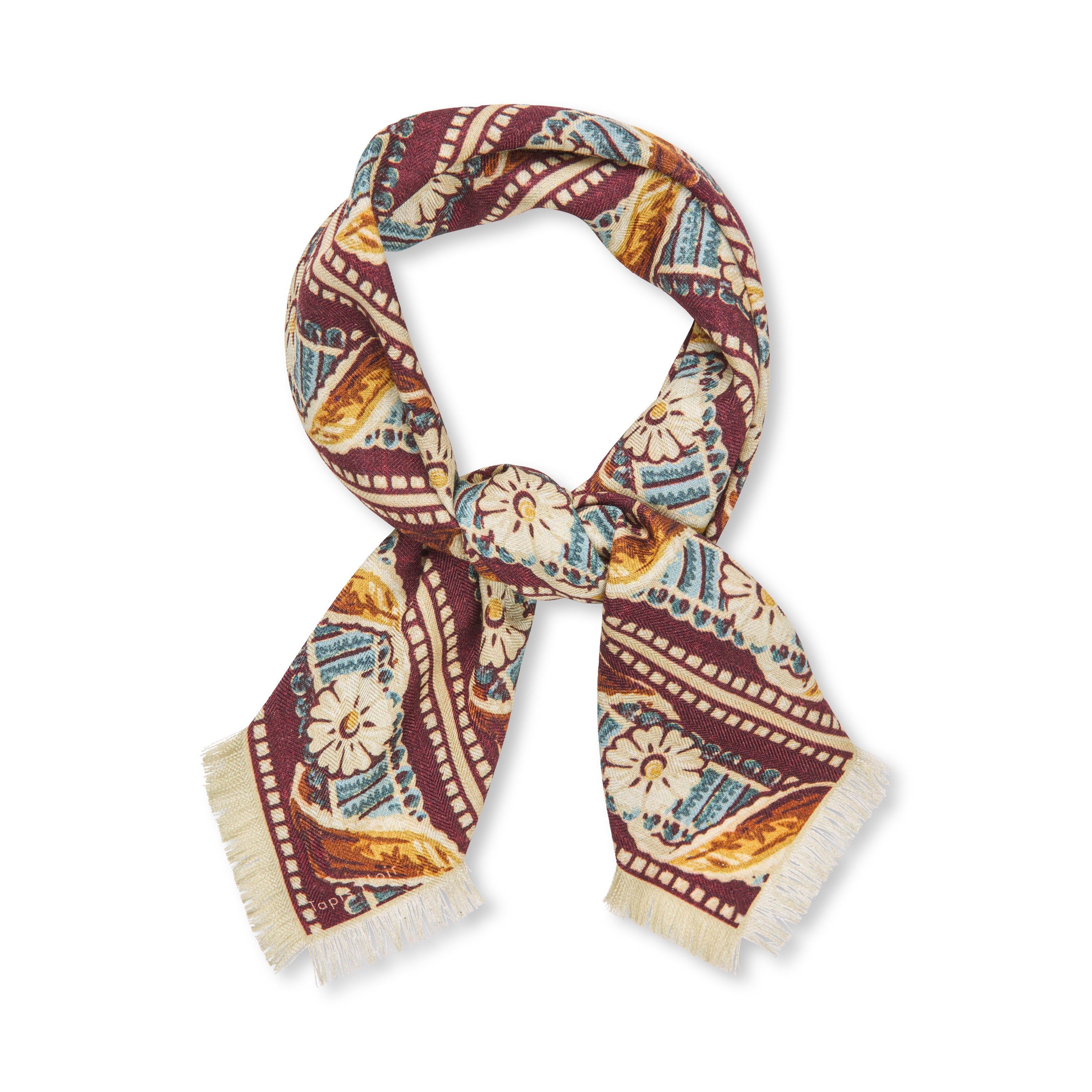 Tapis Noir Wool Small Gabby Scarf Wool Small Bordeaux