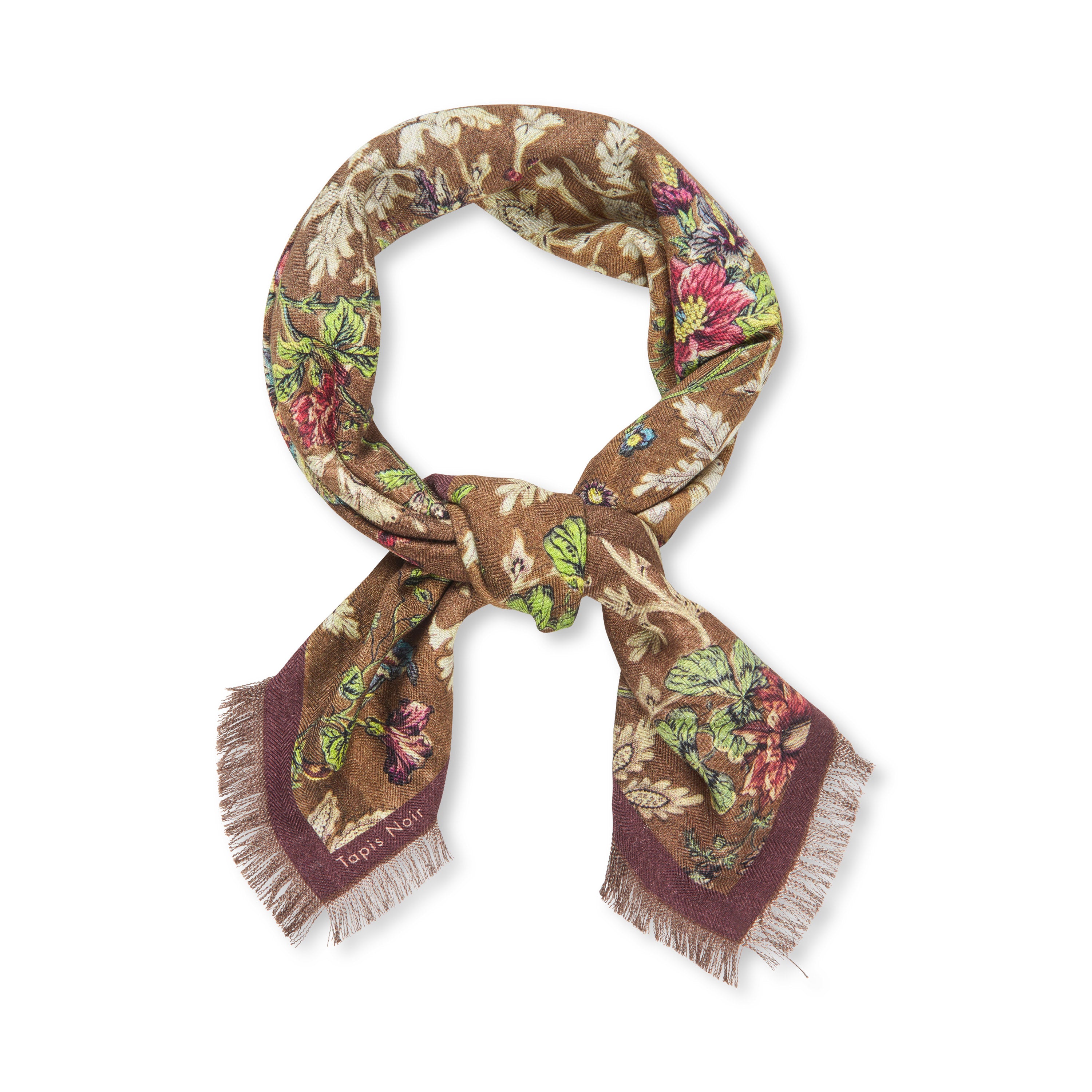 Tapis Noir Wool Small Gladys Scarf Wool Small Brown