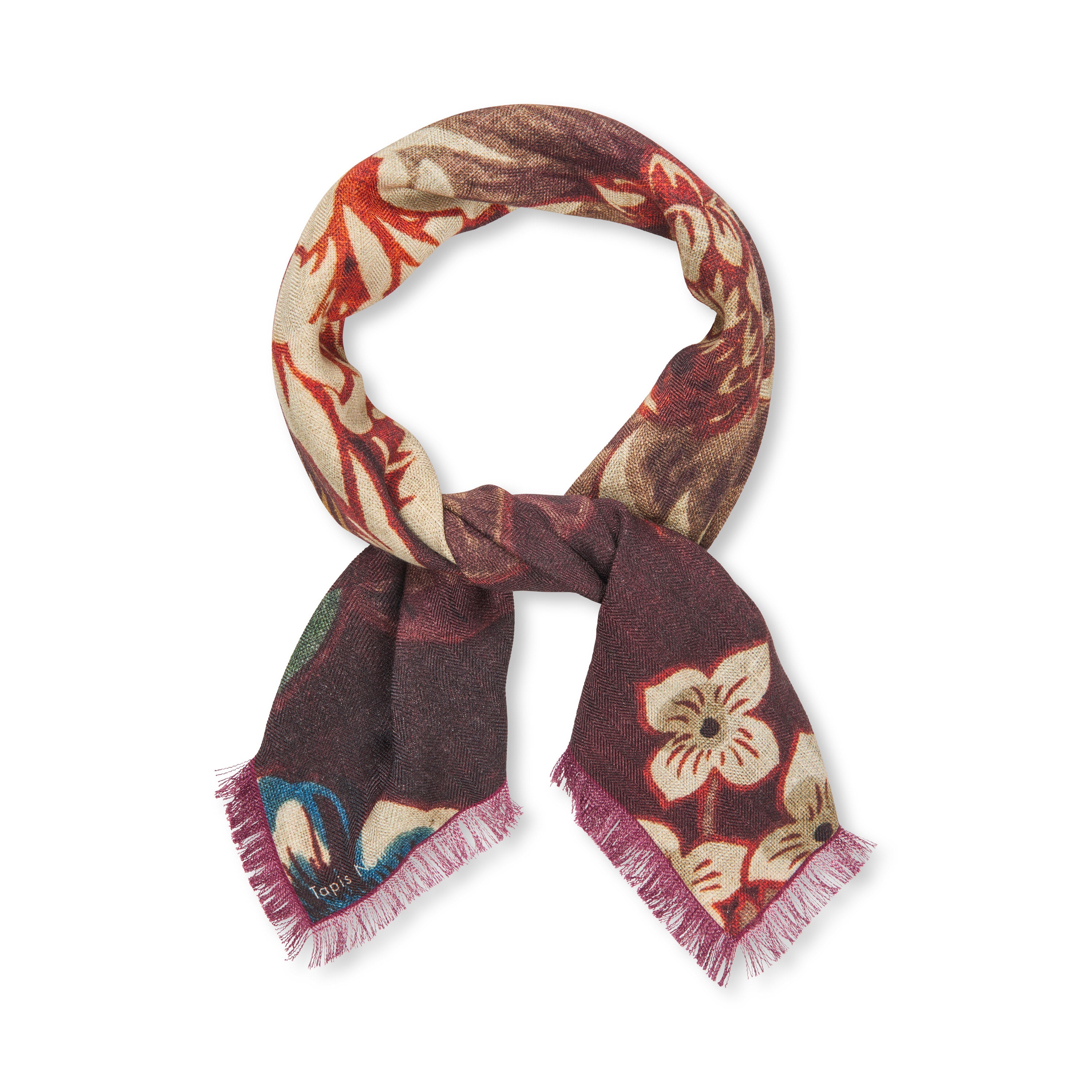 Tapis Noir Wool Small Gwenyth Scarf Wool Small Red